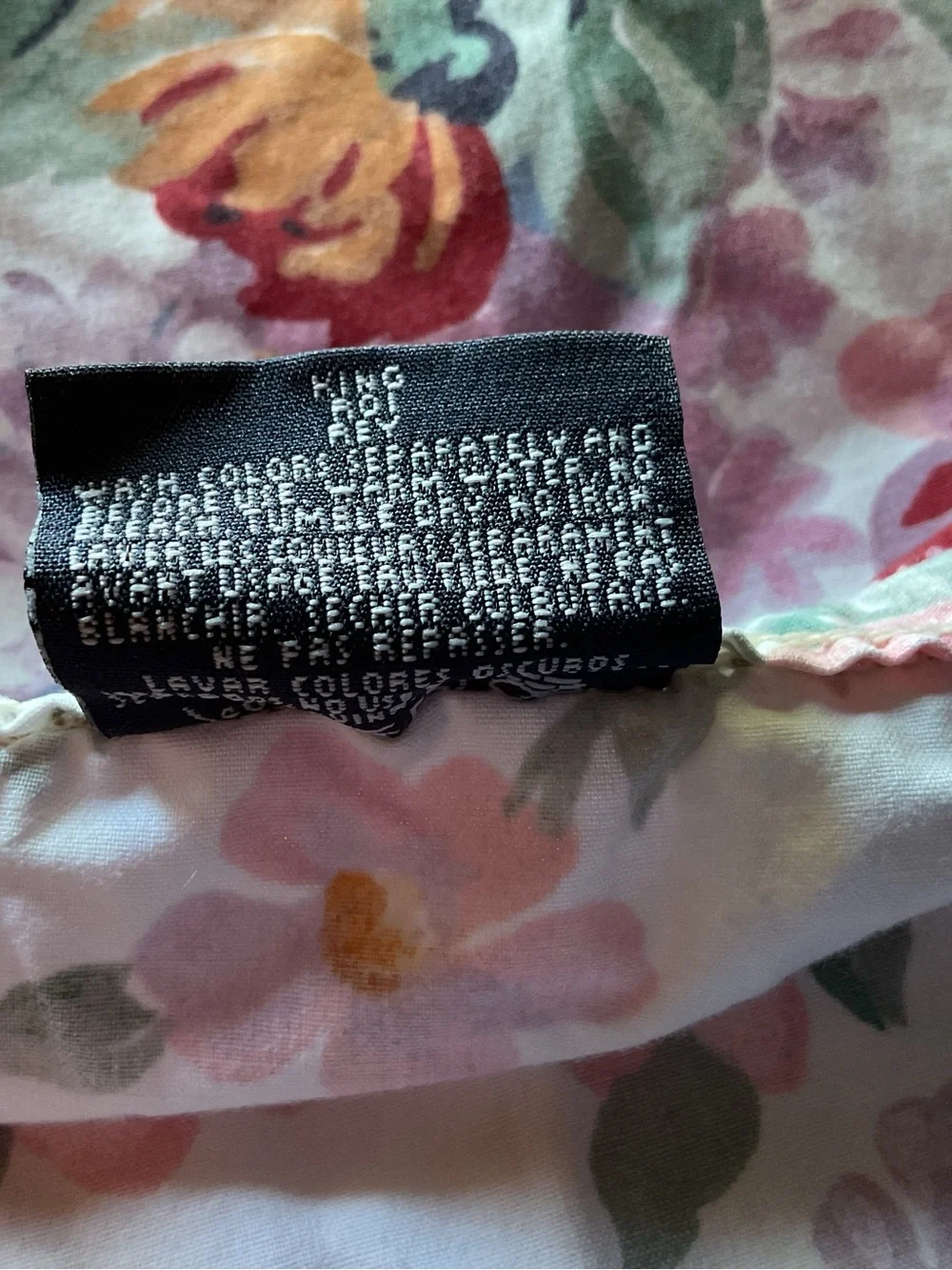 Vintage Ralph Lauren Allison KING Fitted Sheet- USA Made